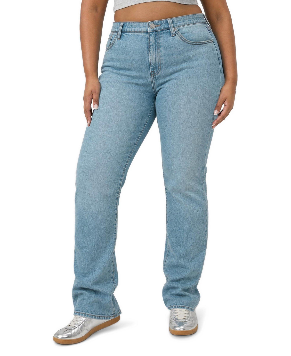 Torrid Plus Size High-Rise Straight-Leg Jeans - Moonshine