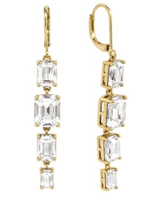 Crystal Gold-Tone Drop Earrings
