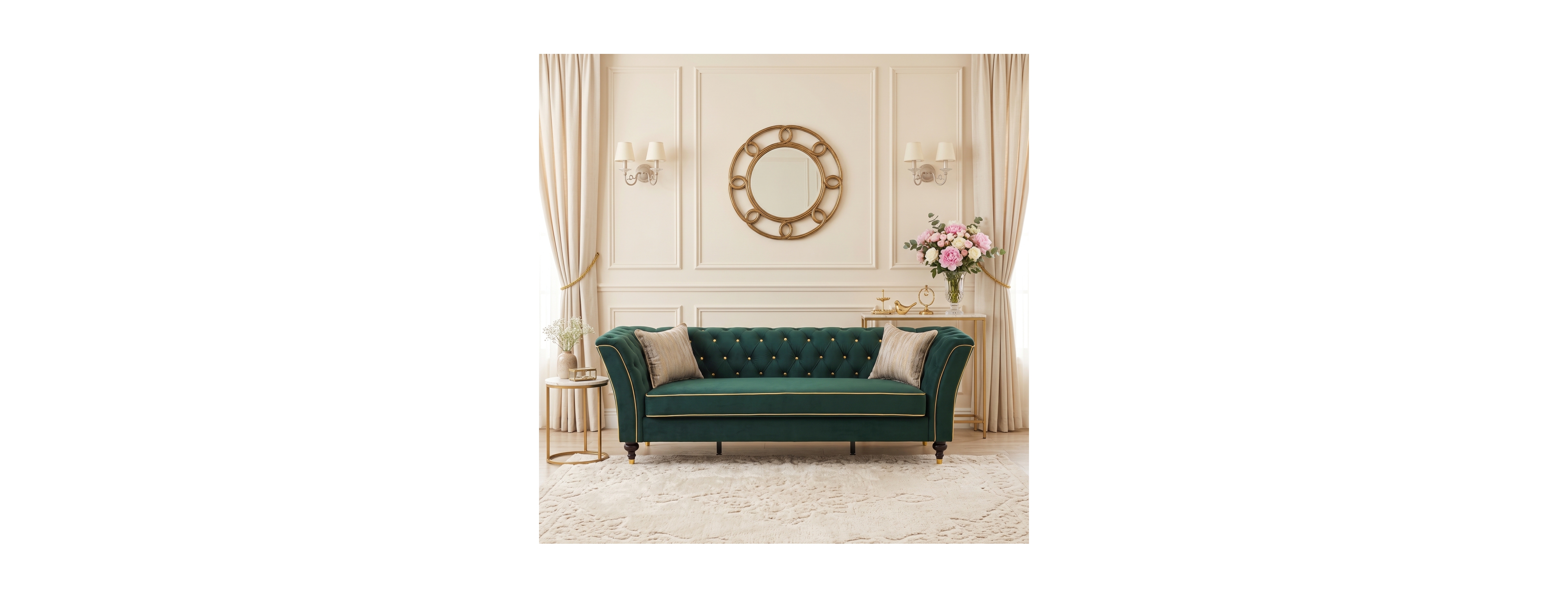 Streamdale Furniture Modern 89.5" Tufted 3 Seat Sofa for Apartments and Living Rooms