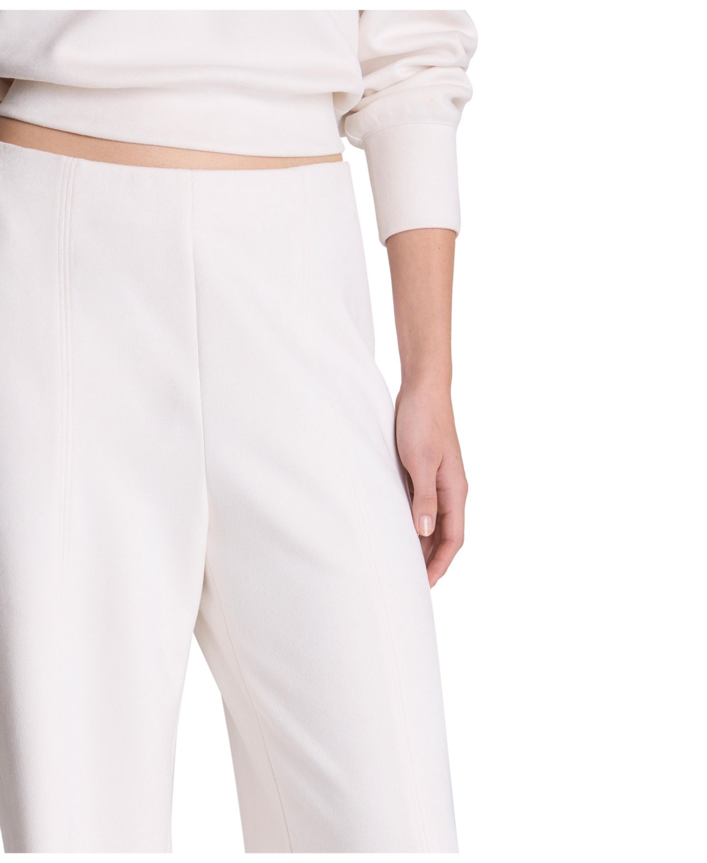 Женские брюки Kenneth Cole Hollywood Waist High-Waist Wide-Leg Faux Suede, цвет: Устричный — фото 6