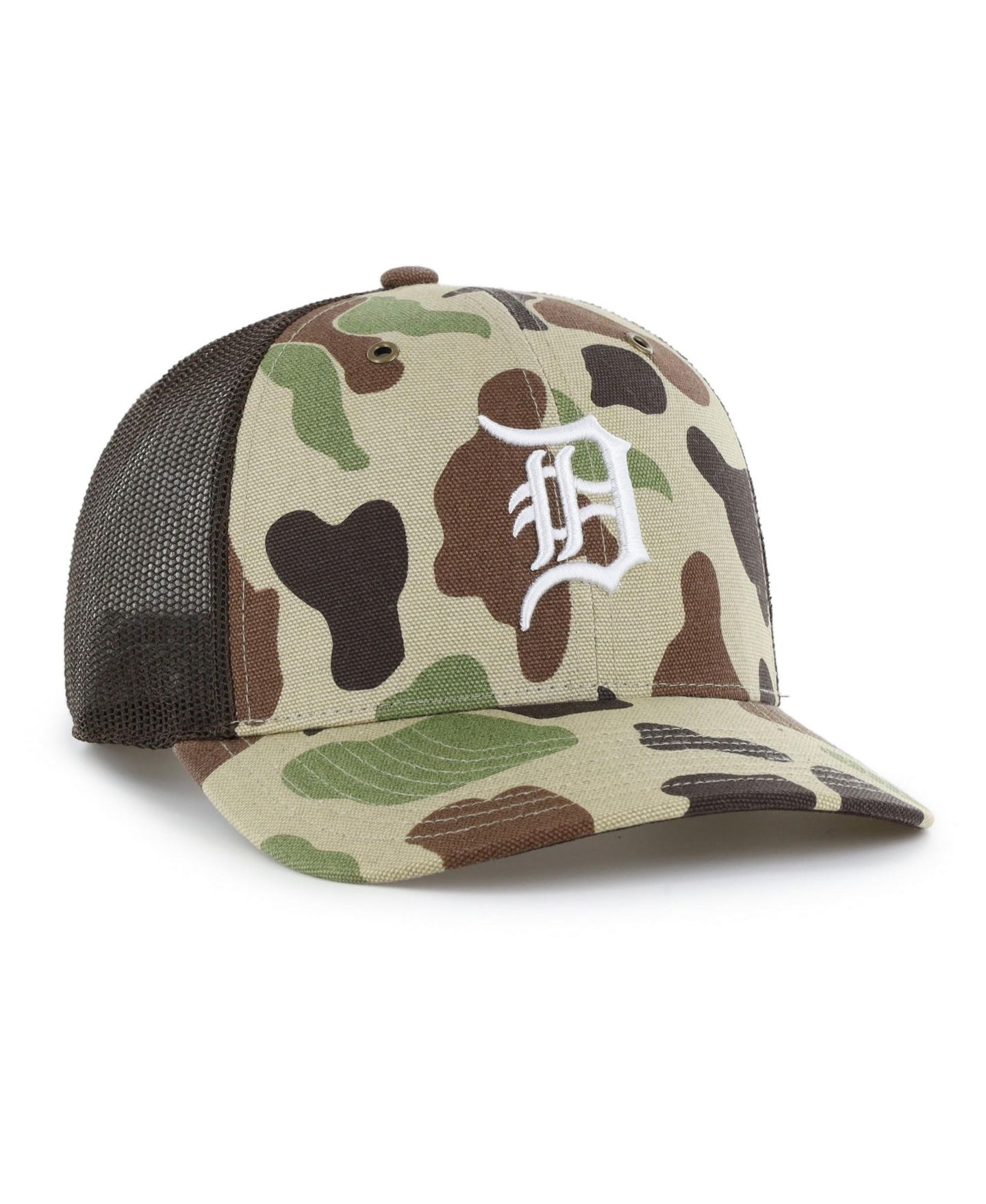 Мужская кепка '47 Brand Camo Detroit Tigers Duck Camo Trucker Hat — фото 4