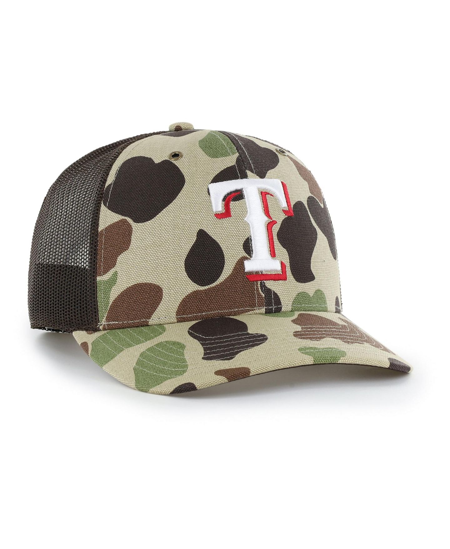 Мужская кепка '47 Brand Camo Texas Rangers Duck Camo Trucker Hat — фото 2