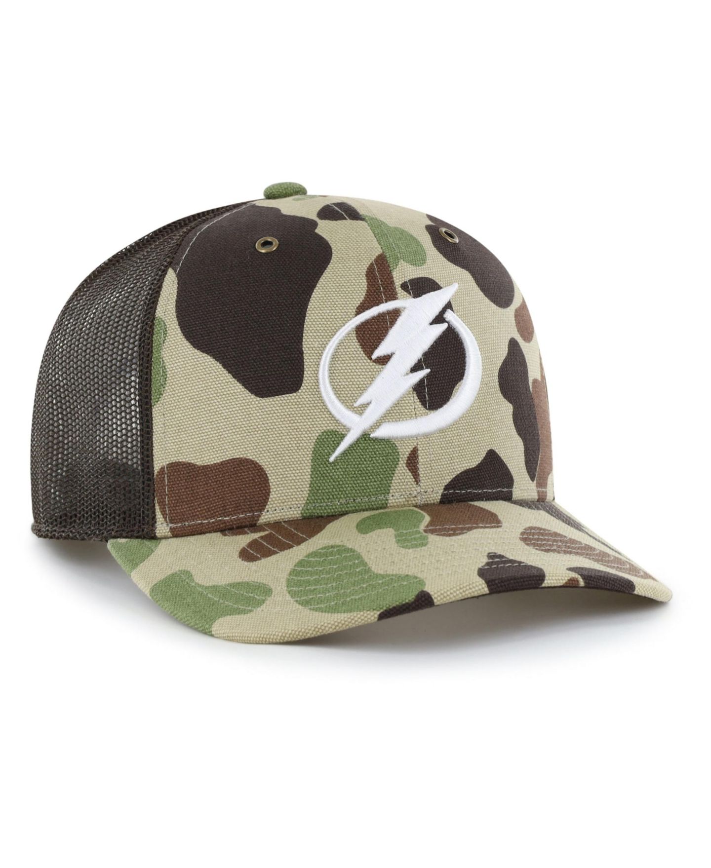 Мужская кепка '47 Brand Camo Tampa Bay Lightning Duck Camo Trucker Hat — фото 2