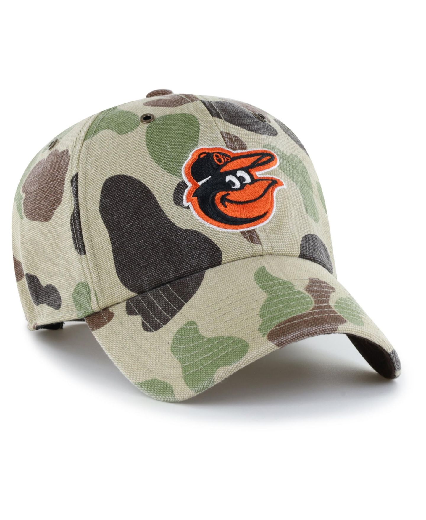Мужская кепка '47 Brand Camo Baltimore Orioles Duck Camo Clean Up Adjustable Hat — фото 2