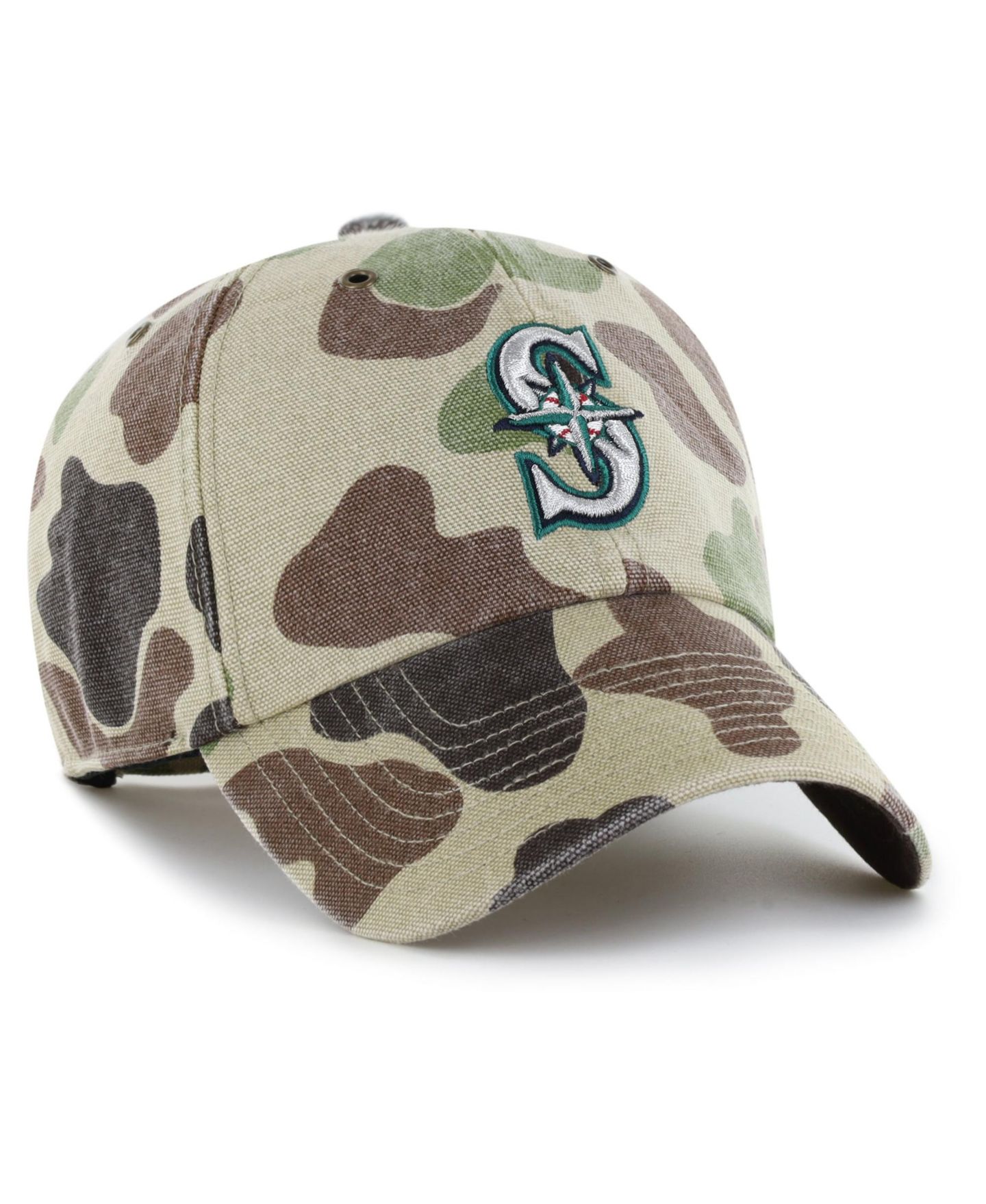 Мужская кепка '47 Brand Camo Seattle Mariners Duck Camo Clean Up Adjustable Hat — фото 2