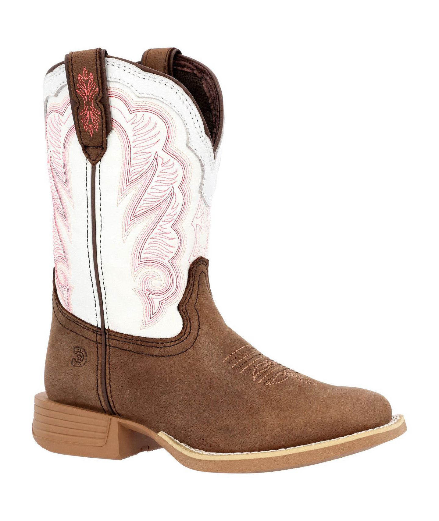Детские ботинки Durango Lil' Rebel Pro Trail Brown and White Western Boot, цвет: Коричневый / Белый — фото 11