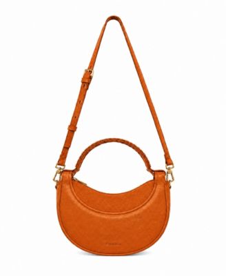 Leif Crescent Adjustable Strap Leather Crossbody Handbag