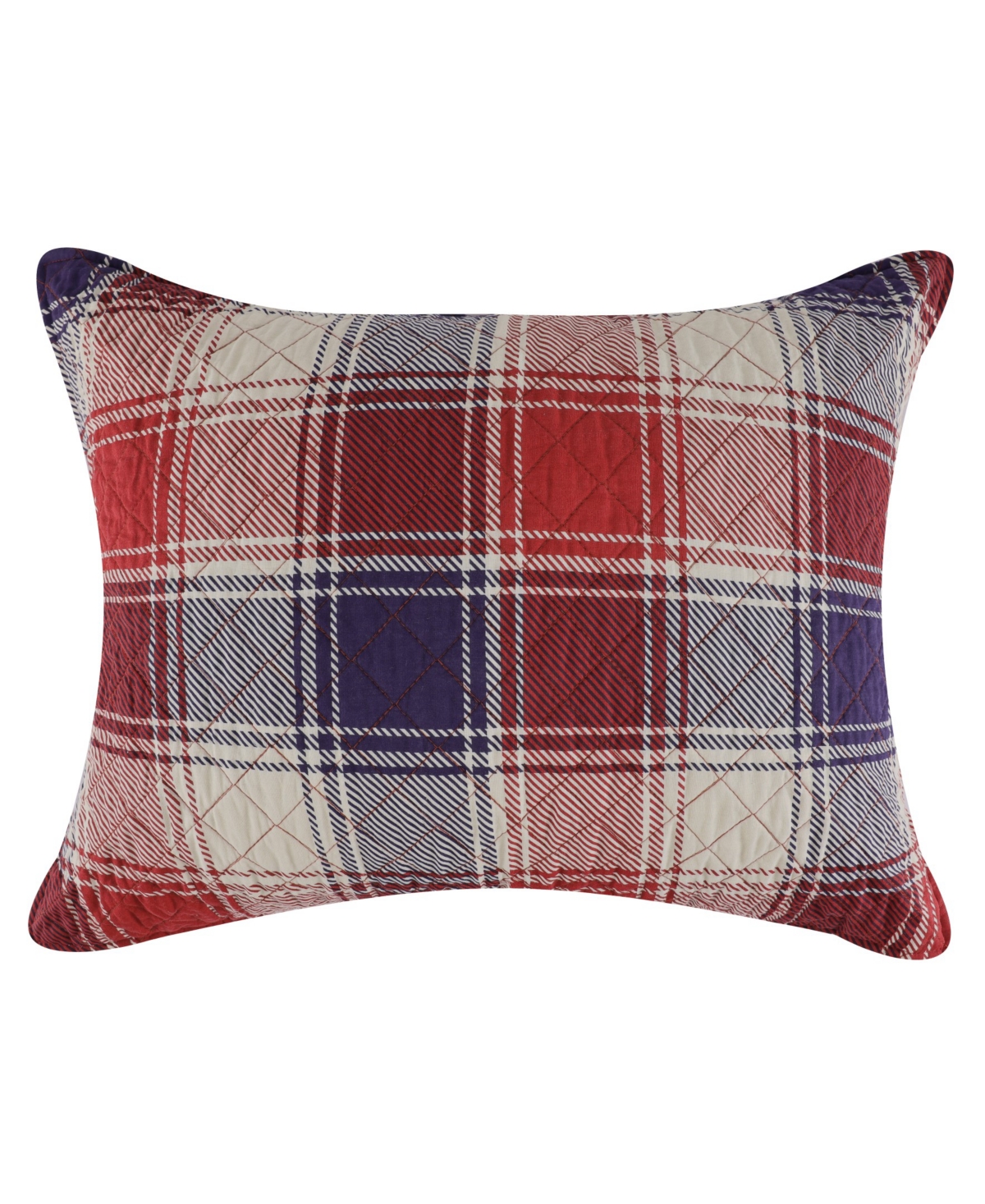 Greenland Home Fashions Nicholas Plaid All Seasons Cotton Pillow Sham, King