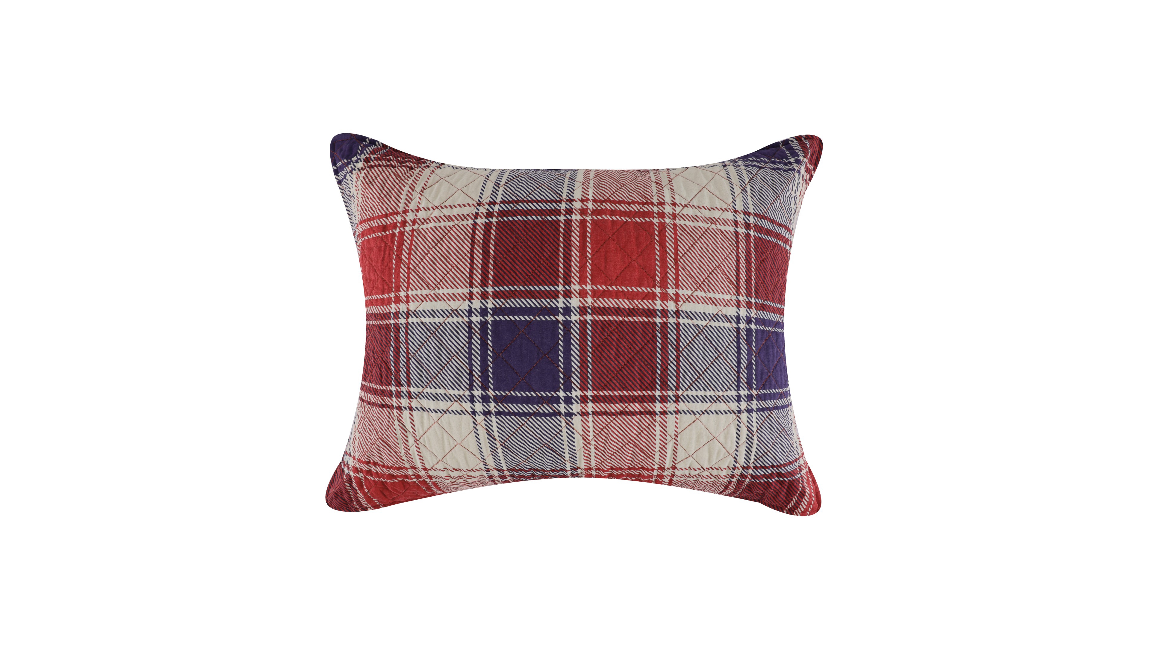 Greenland Home Fashions Nicholas Plaid All Seasons Cotton Pillow Sham, King