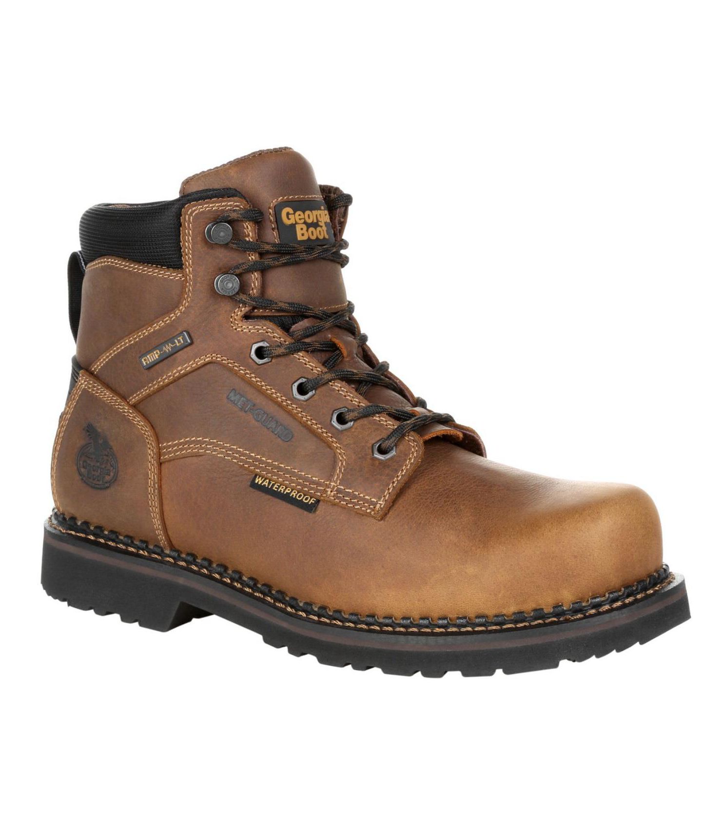 Мужские ботинки GEORGIA BOOT Georgia Giant Revamp Steel Toe Internal Met-Guard Waterproof Work Boot, цвет: Коричневый — фото 9