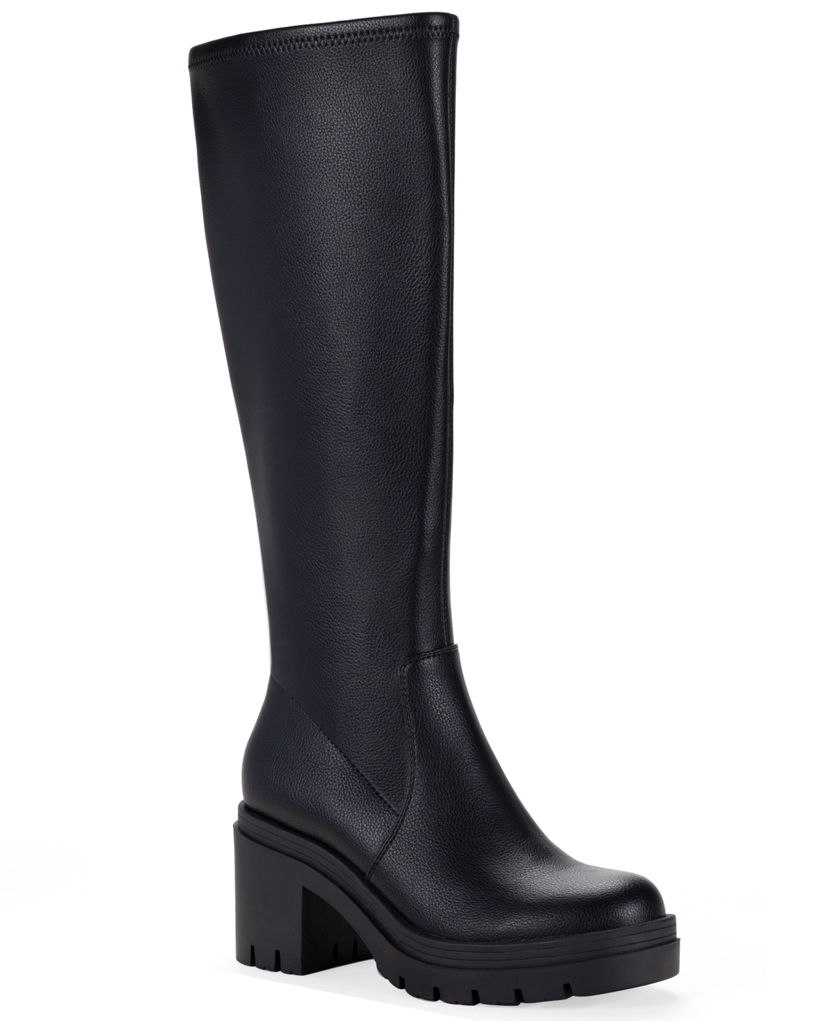 Wild Pair Women's Varvaara Block Heel Round Toe Tall Boots, Macy's Exclusive - Black