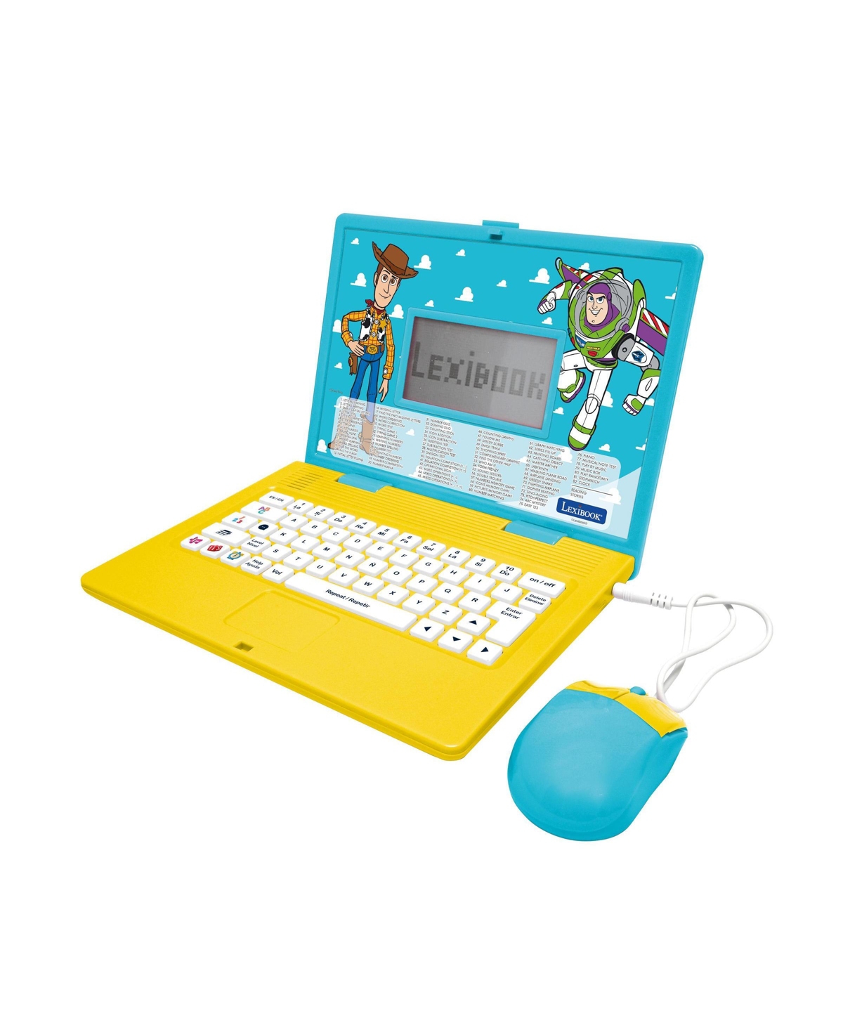 Disney Toy Story Lexibook Bilingual 164-Activity Educational Laptop, Ages 4+ - Yellow