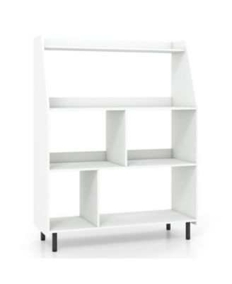 4-Tier Open Modern Bookcase with 2 Anti-Tipping Kits and Cube Storage