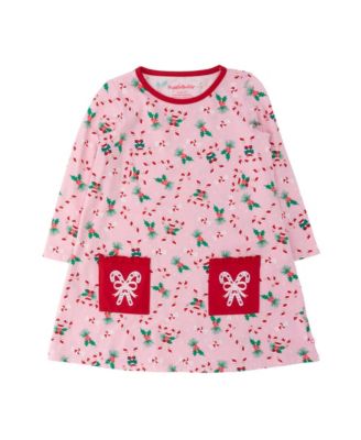 Baby Girls' Holly Candy Canes Long-Sleeve A-Line Knit Dress