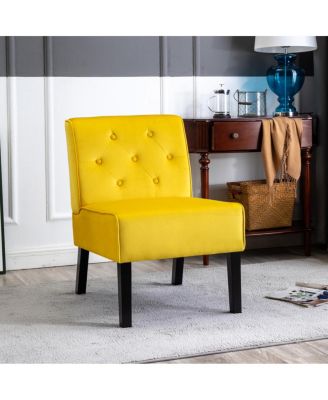 53" Velvet Armless Tufted 2-Piece Accent Chair