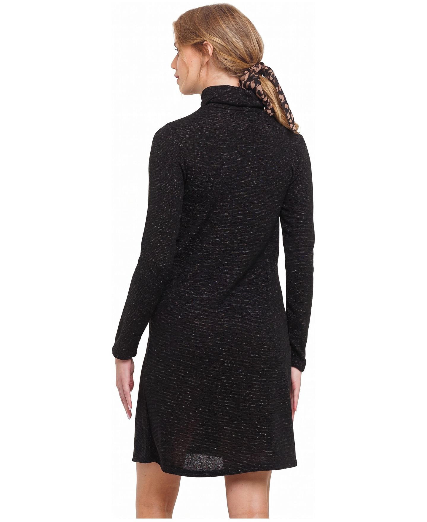 Женское платье Hello Miz Maternity Turtleneck Shimmer, цвет: Чёрный — фото 4