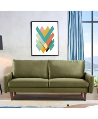 Kent Modern Velvet Sofa with Tapered Wooden Legs