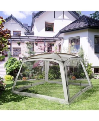 Party Tent, Polyester, Fiberglass, Metal, PE Construction, Large size fits 6-8 people