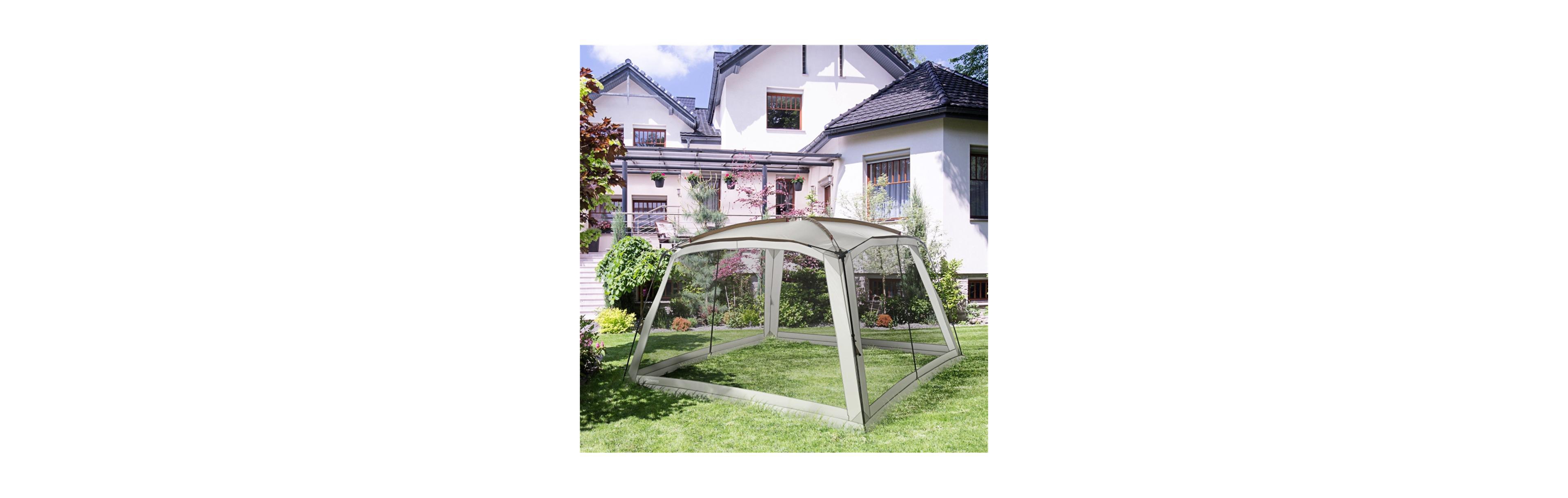 Sevorley Party Tent, Polyester, Fiberglass, Metal, Pe Construction, Large size fits 6-8 people