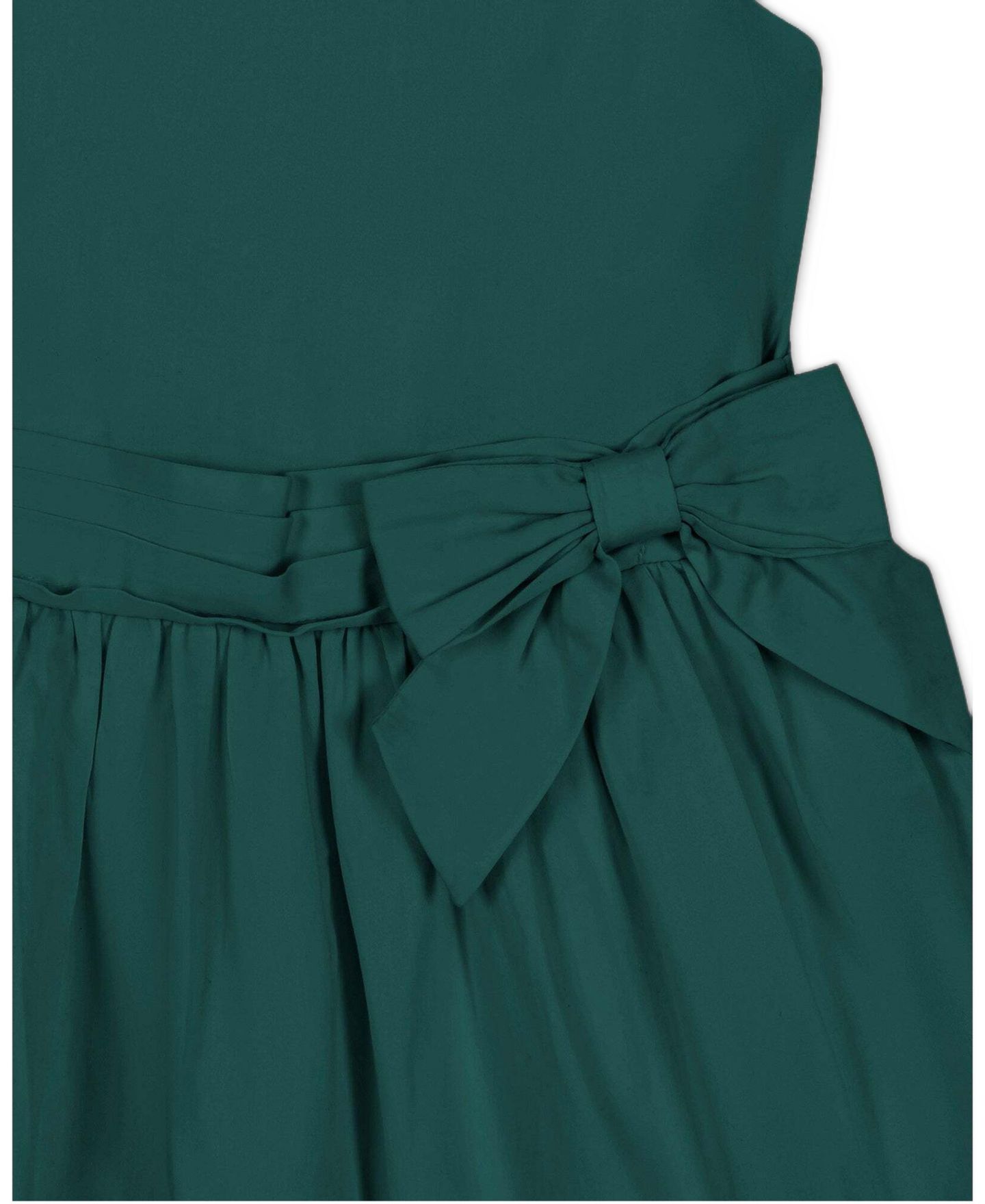 Платье Hope & Henry Flutter-Sleeve Tiered Sateen Dress для девочек, цвет: Глубокий зелёный — фото 3