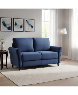 Patricia Mid-Century Modern Curved Arm Loveseat Sofa