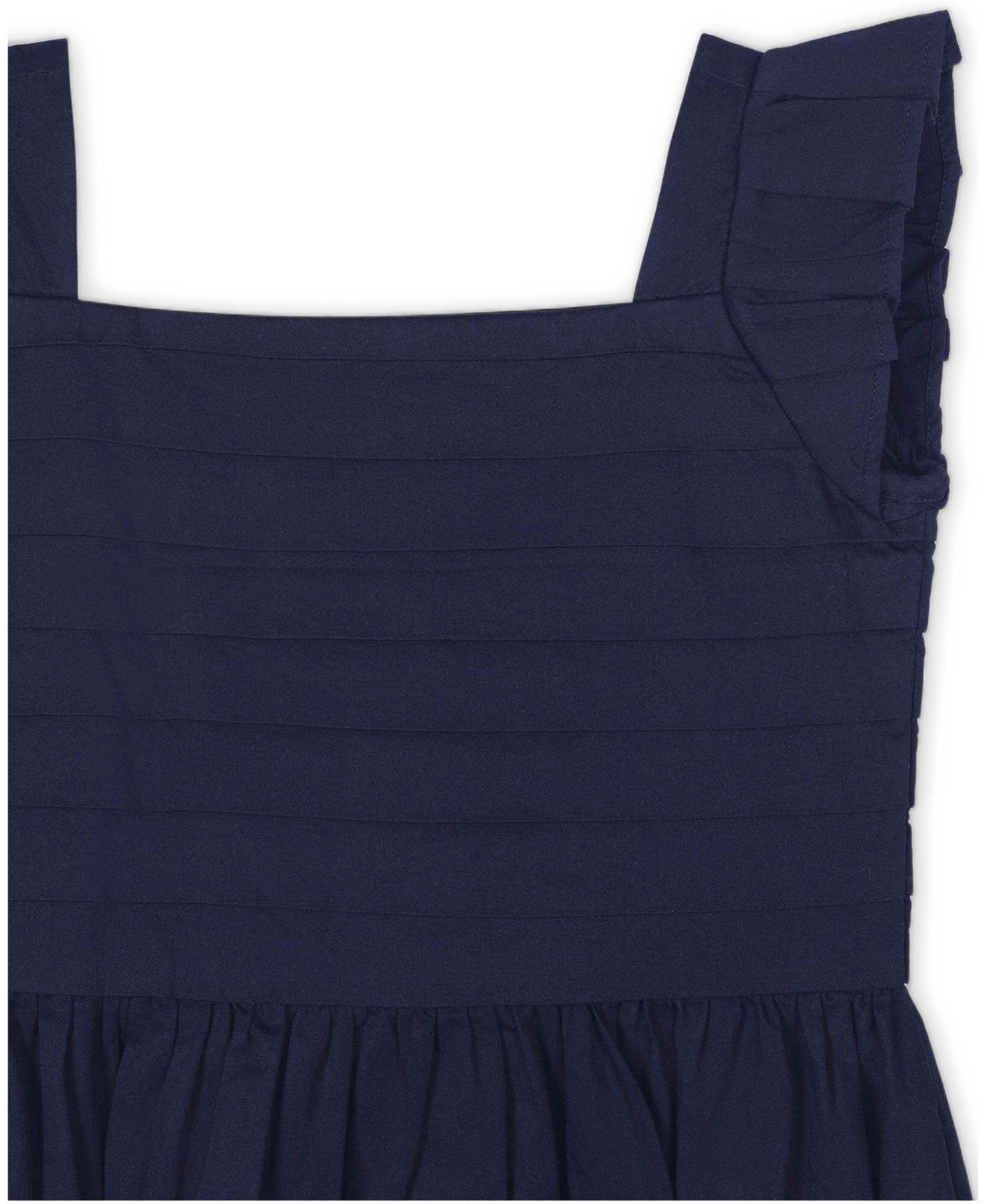 Платье Hope & Henry Organic Pleated Bodice Sateen Party Dress для девочек, цвет: Тёмно-синий — фото 3