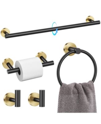 5 Piece 23.6" Bathroom Hardware Accessories Towel Rack Set