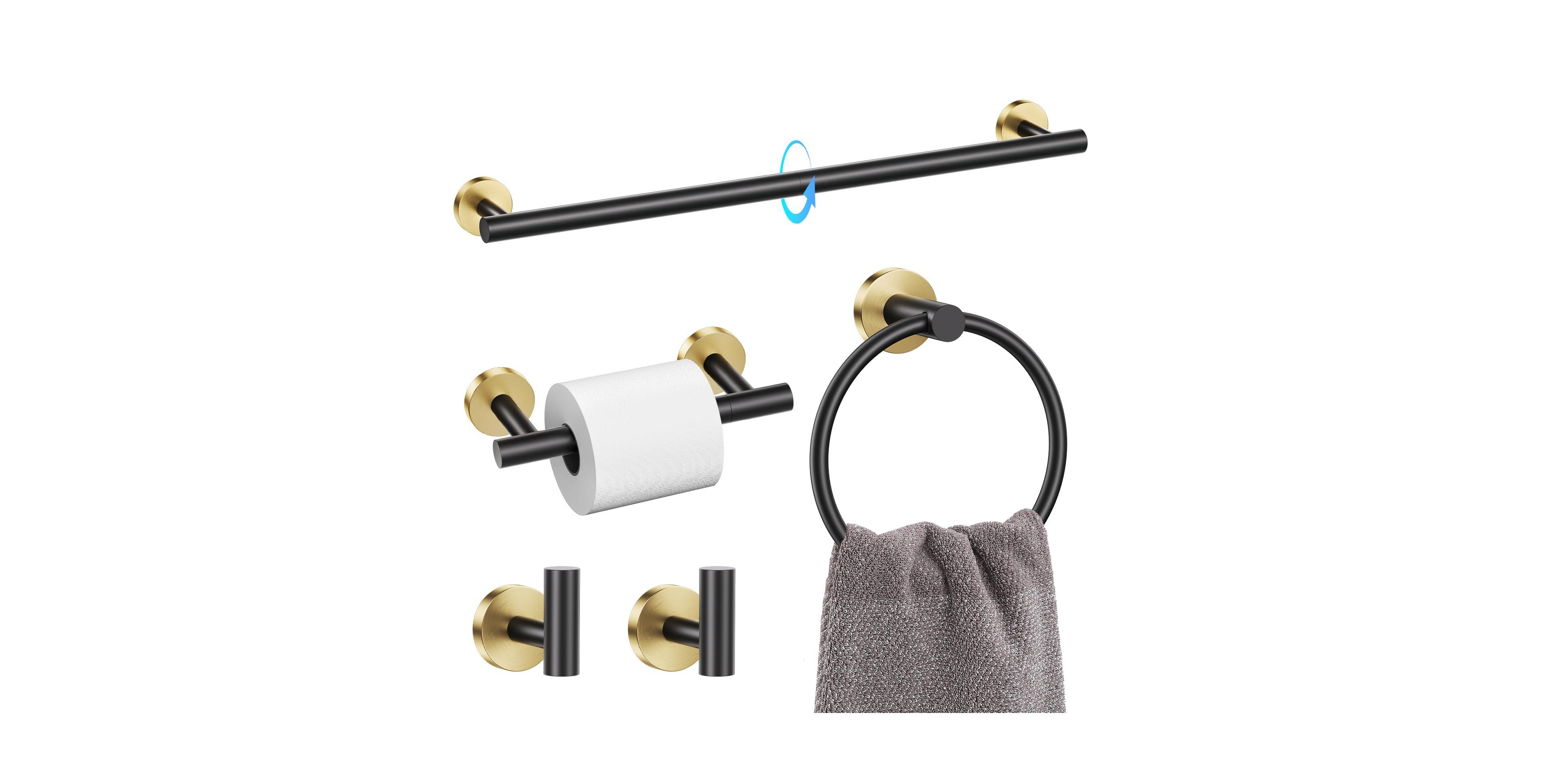 Cyqbd 5 Piece 23.6" Bathroom Hardware Accessories Towel Rack Set