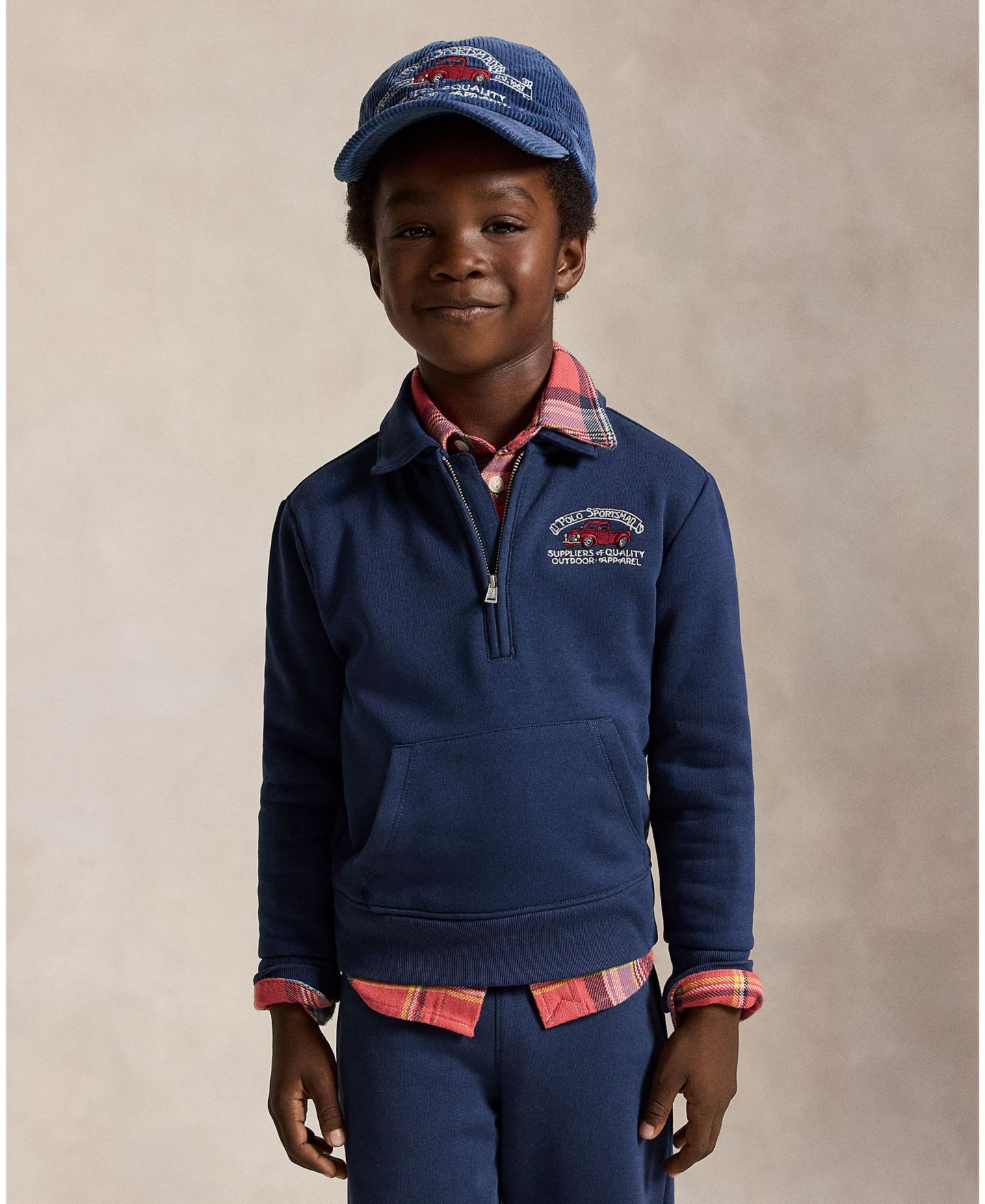 Детский комплект Polo Ralph Lauren Polo Sportsman: флисовый свитшот и брюки, 2T-7, цвет: Тёмно-синий — фото 2