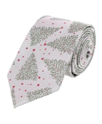 Men's Sterling Modern Christmas Tree Novelty Holiday Necktie