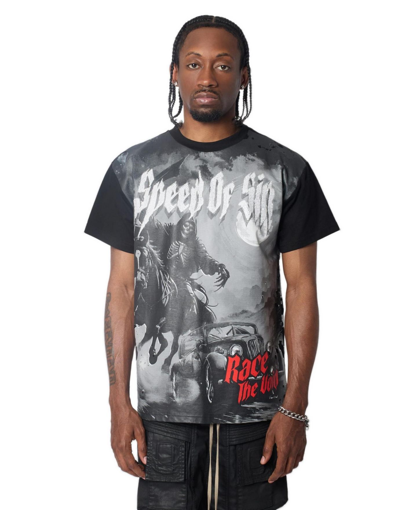 Мужская футболка Reason Speed Of Sin Graphic Short Sleeve, цвет: Чёрный — фото 1