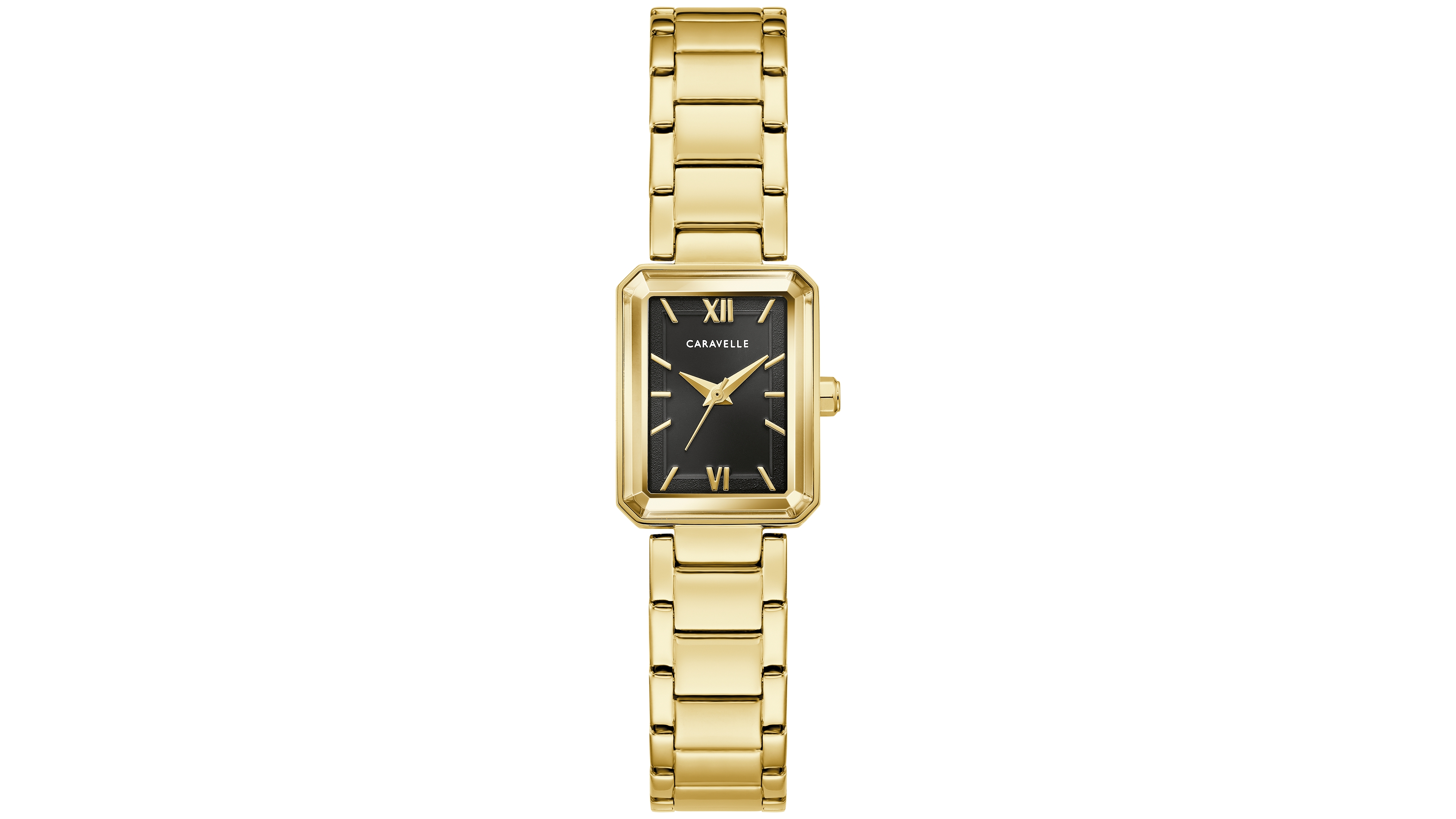 Caravelle Women's Modern Quartz Gold-Tone Stainless Steel Bracelet Watch 17.5mm