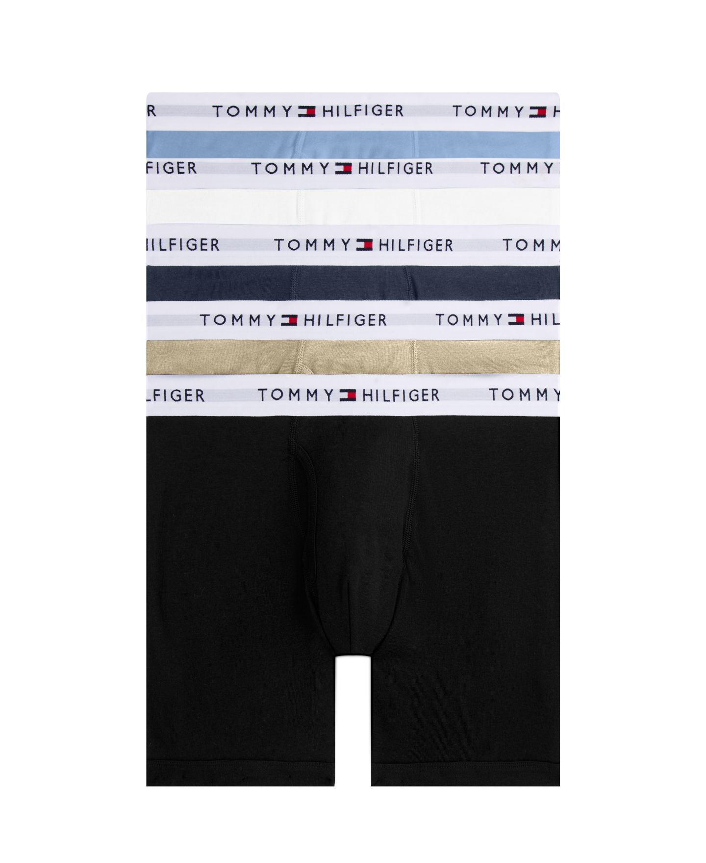 Трусы-боксеры Classic для мужчин, 5 шт. — Tommy Hilfiger, цвет: Чёрный / Бежевый — фото 1