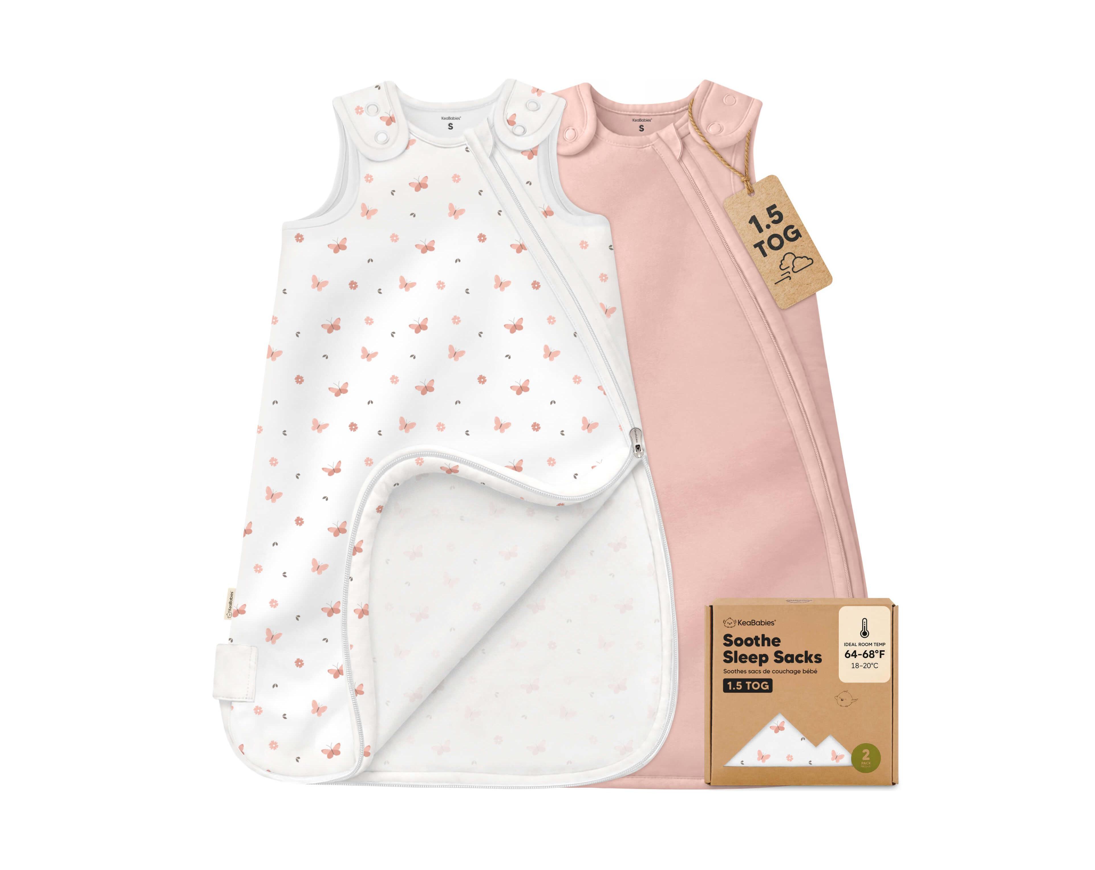 KeaBabies baby [S-m] 2pk Sleep Sacks for Babies