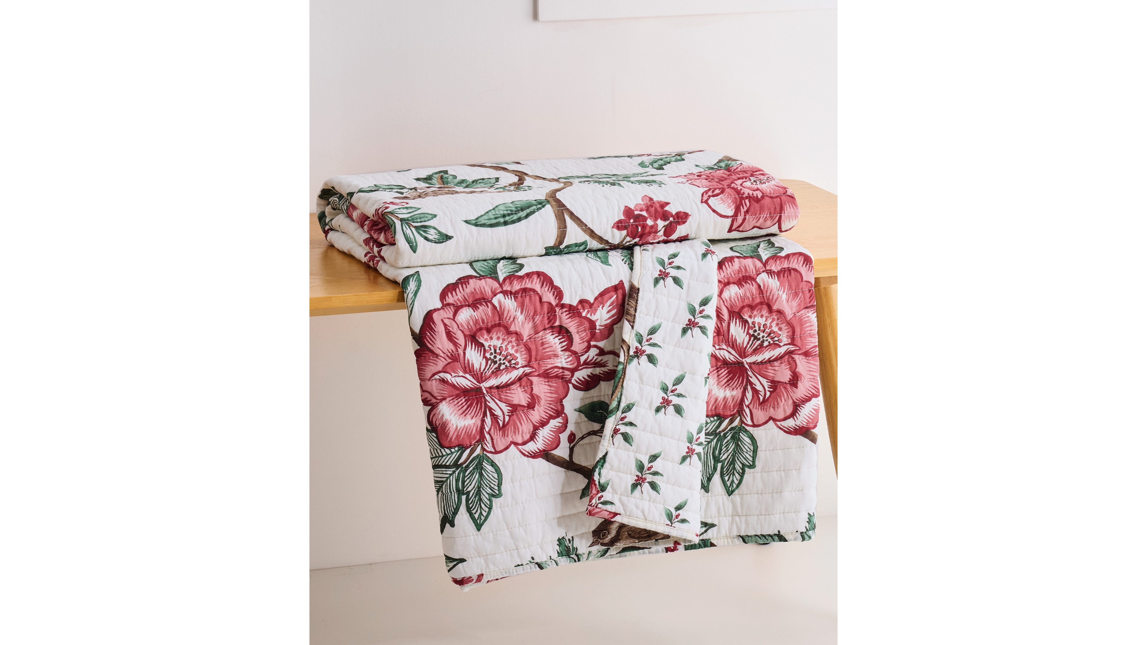 Levtex Home Berry Bloom Reversible Quilted Throw, 50" x 60"