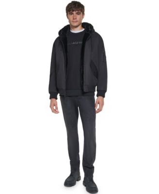 Men's Reversible Hooded Faux Fur Bomber