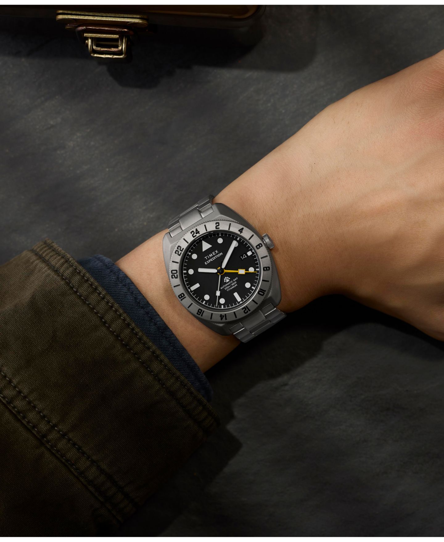 Мужские часы Timex Automatic Sport Expedition Pioneer Black Titanium 41mm — фото 9