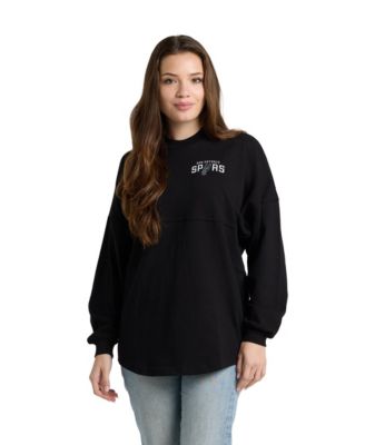 Men's and Women's Black San Antonio Spurs Spirit Jersey Long-Sleeves T-Shirt
