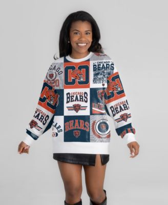 Women's White Chicago Bears Highlight Reel Repeat Premium Fleece Sweatshirt