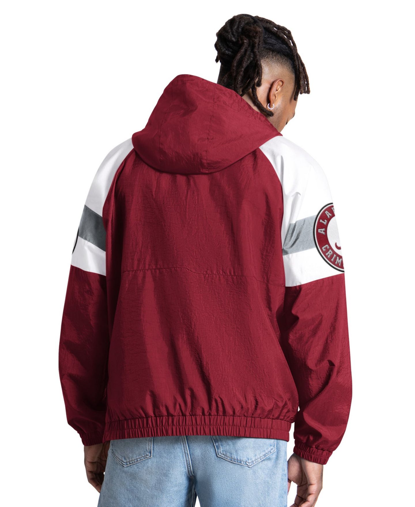 Мужская куртка Starter Crimson Alabama Crimson Tide Street Cut Half-Zip — фото 4