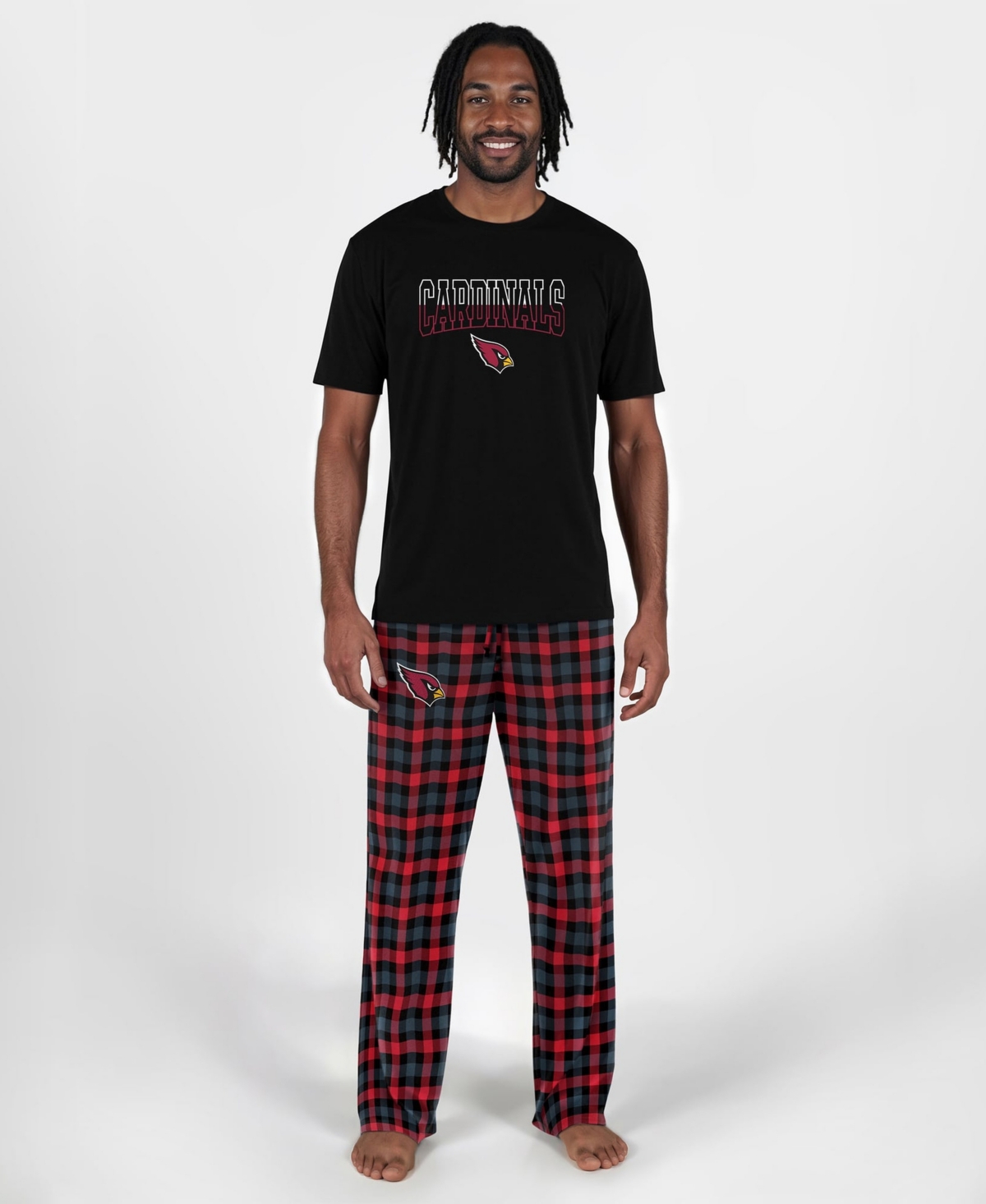 Concepts Sport Men's Black Arizona Cardinals Highland Sleep Set