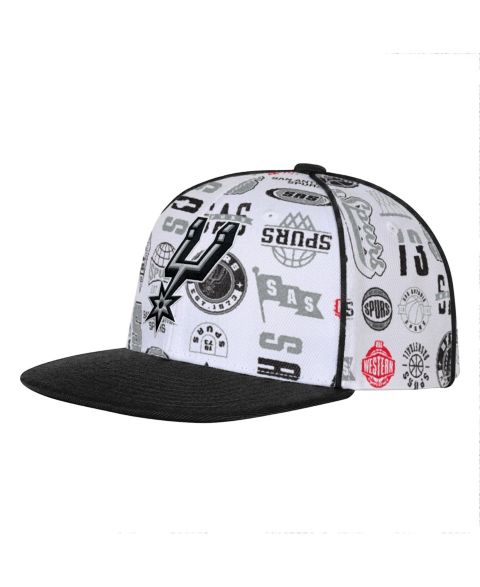 Детская кепка Outerstuff White San Antonio Spurs Piped Up Snapback Hat
