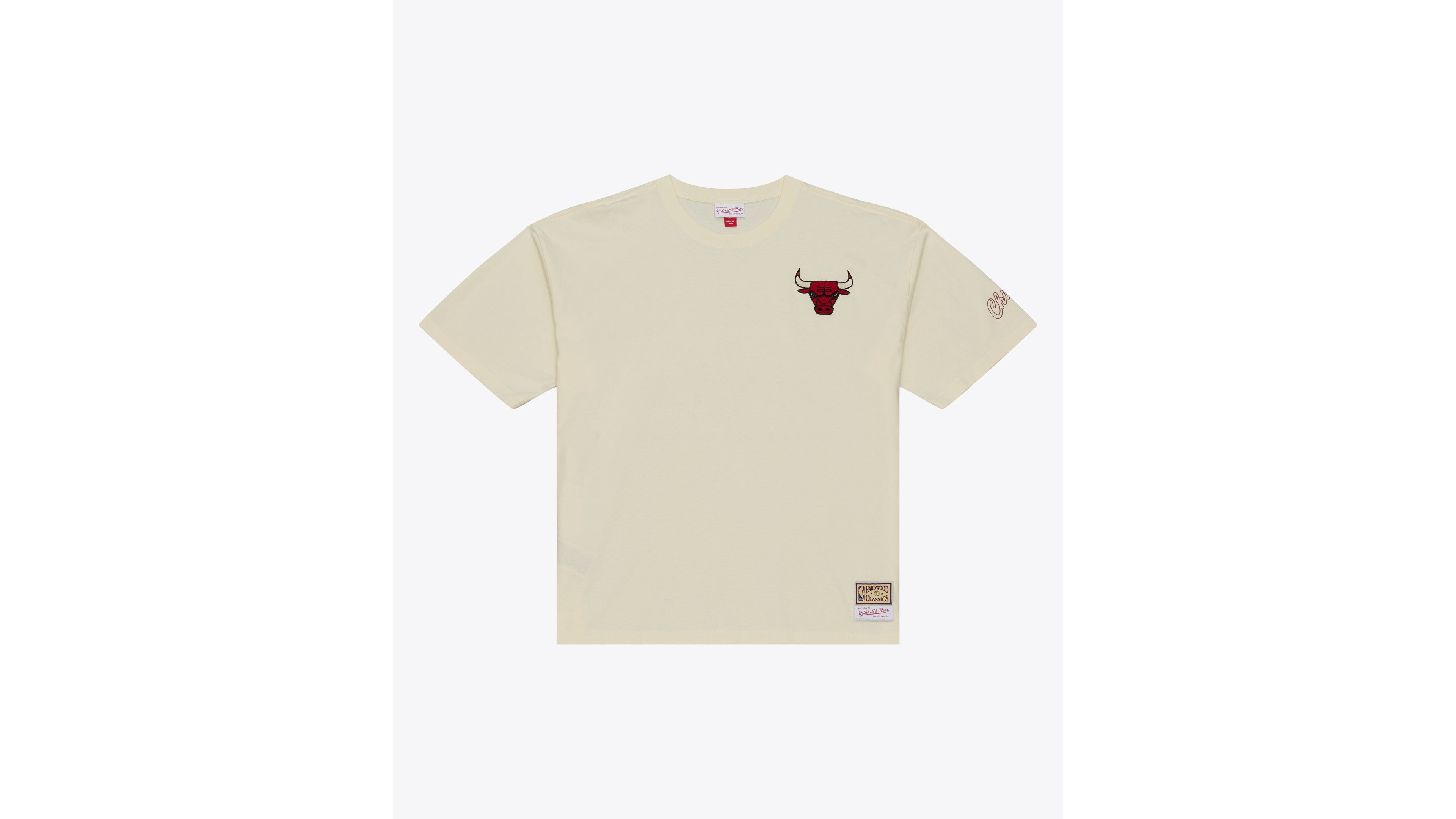 Mitchell & Ness Men's Oatmeal Chicago Bulls Heritage Hues Oversized T-Shirt
