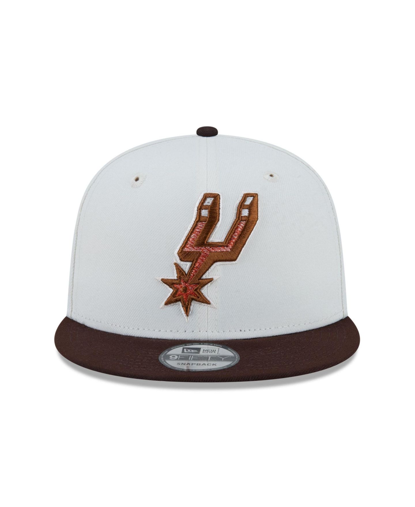 Мужская кепка New Era White San Antonio Spurs Pumpkin Spice 9FIFTY Snapback Hat — фото 7