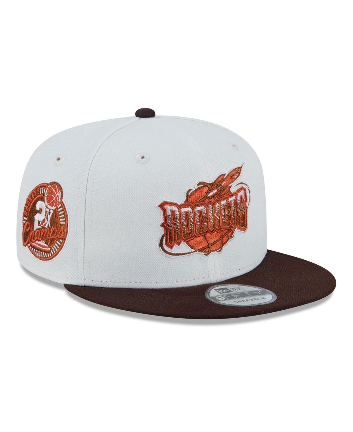 New Era Men's White Houston Rockets Pumpkin Spice 9FIFTY Snapback Hat - White