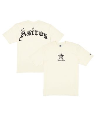 Men's Cream Houston Astros Heritage Gothic Lettering T-Shirt
