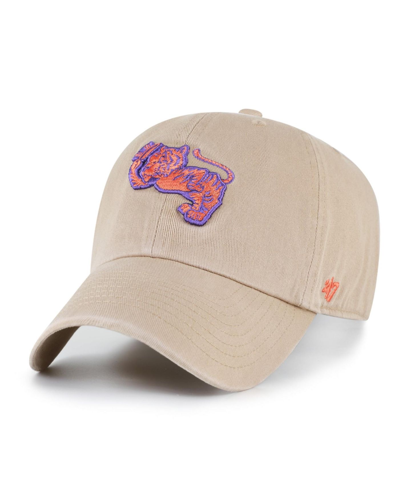 Мужская кепка '47 Brand Khaki Clemson Tigers Vault Clean Up Adjustable Hat — фото 1