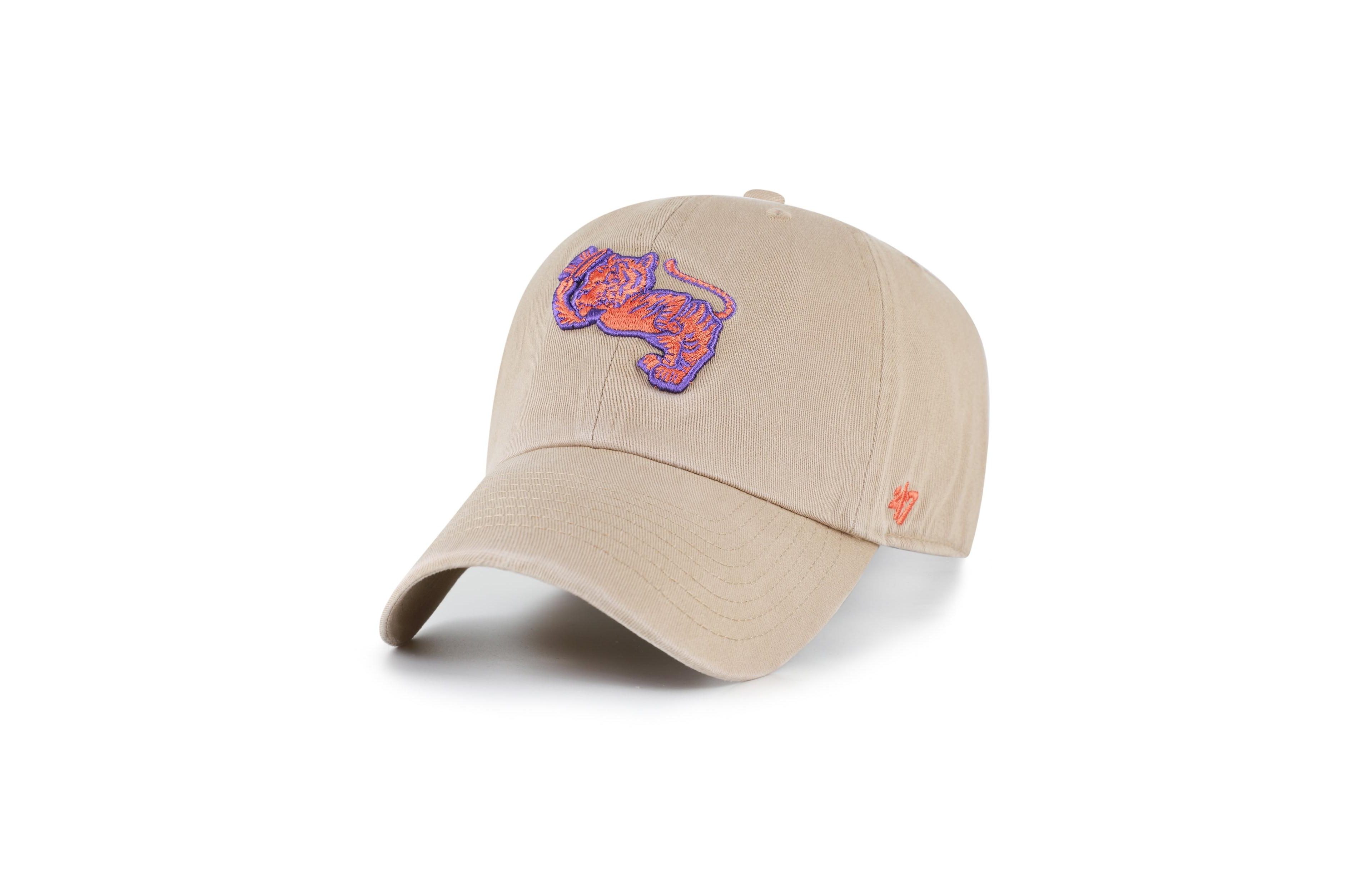 '47 Brand Men's Khaki Clemson Tigers Vault Clean Up Adjustable Hat