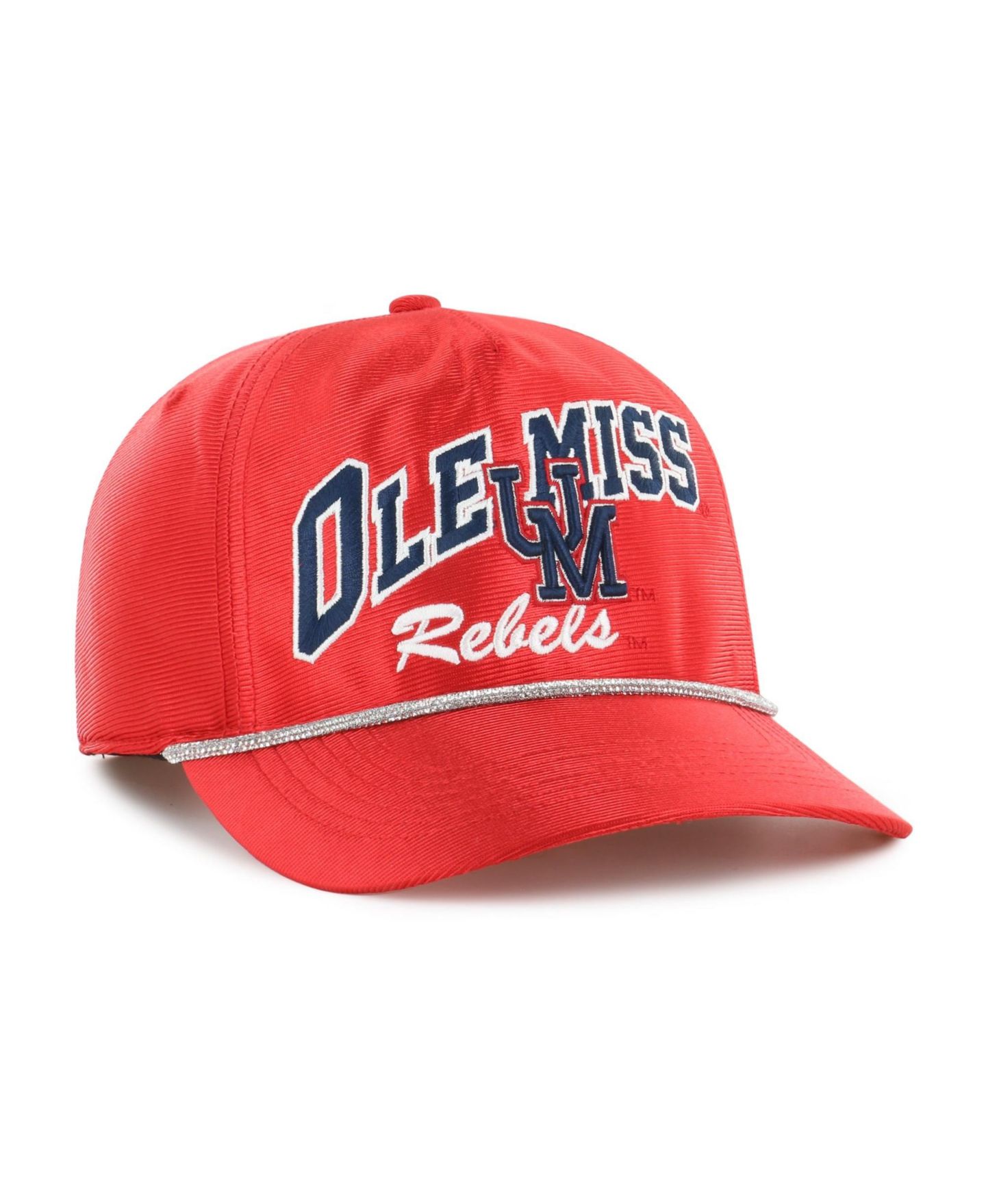 Женская кепка '47 Brand Red Ole Miss Rebels Glitter Hitch Adjustable Hat — фото 2