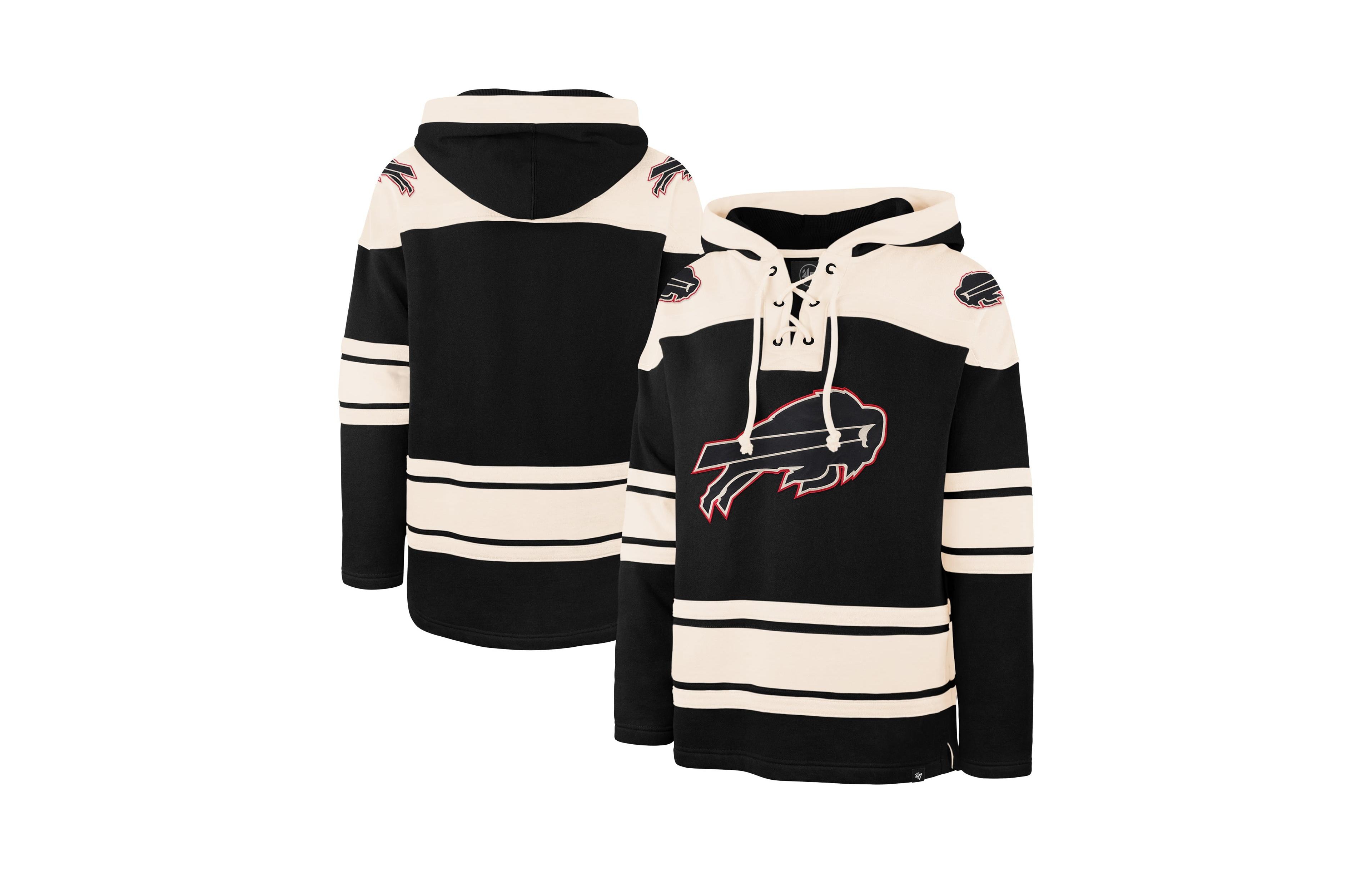 '47 Brand Men's Black Buffalo Bills Superior Lacer Hoodie